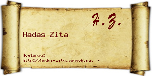 Hadas Zita névjegykártya